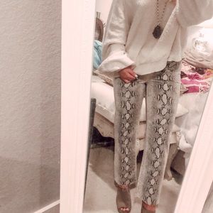 ZARA snakeskin jeans